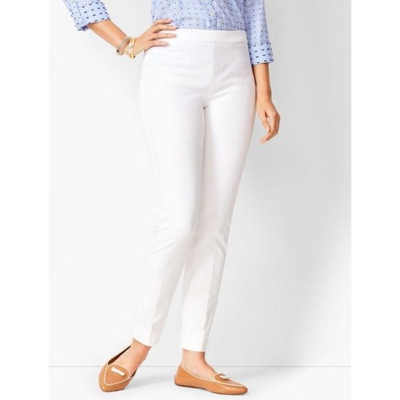 Talbots Women's Chatham Curvy Ankle Pants White 12 - Picture 9 of 12